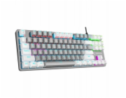 Rampage Mechanická herní klávesnice Snug RGB KRGD Blue, šedobílá