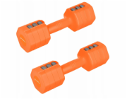 HMS HL03 Nastavitelné činky oranžové 2 x 2,5 kg