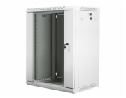Nástěnný rack 19   15U 600X450mm šedý flat pack