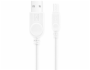 Aligator DAKAMUOUTWT microUSB prodloužený kon. 9mm, bílý ALIGATOR datový kabel s prodlouženým konektorem microUSB, 2A, bílá