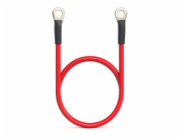 Qoltec Kabel baterie s konektory M8 | Kabel s očkem 8 mm | 60 cm | Červený