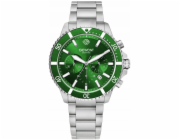 Giewont Pánské hodinky Chronograph Sapphire Silver Green GW3970-B8