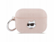 Karl Lagerfeld Pouzdro Monogram Choupette Head pro Apple AirPods Pro 3 růžové