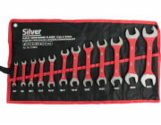 Silver Stříbrné oboustranné ploché klíče 12 ks. /STŘÍBRNÉ 6-32 mm