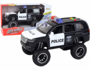 LeanToys Raptor policejní terénní vozidlo černé otevírací dveře zvuková světla