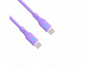 Akyga Kabel USB-C / USB-C 1m AK-USB-70 60W, Purple Silicone
