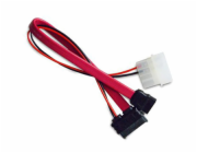 AKASA kabel SATA kombinovany kabel pro připojení slim DVD a BR mechanik, 40cm