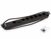 Rozvodný panel Triton 19" rozvodný panel SCHUKO 8xDE zásuvka,kontrolka,3x1.5mm, kabel 2m CZ-DE, RAL9005