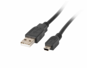 Lanberg USB kabel USB 2.0 MINI KABEL AM-BM5P (CANON) ČERNÝ FERIT 1,8M LANBERG CA-USBK-11CC-0018-BK - CA-USBK-11CC-0018-BK
