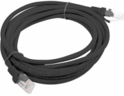 LANBERG Patch kabel CAT.5E UTP 1.5M černý Fluke Passed