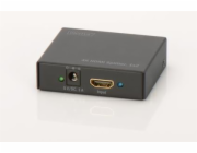 Digitus 4K HDMI Rozbočovač 1x2,, podporuje audio, DSD audio, HD Audio,  černý