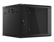 LANBERG RACK CABINET 19” WALL-MOUNT 9U/600X600 (FLAT PACK) V2 BLACK
