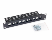 Triton 10  modulární patch panel 1U  pro max. 10ks keystone,otvor 14,8x17,5mm