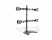Stolní stojan pro čtyři monitory/Upínací držáky, černý 15-27 ", max. Zatížení 4x8 kg, VESA max. 100x100