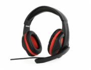 Gembird Herní sluchátka s mikrofonem GHS-03 Gaming, černo-červená
