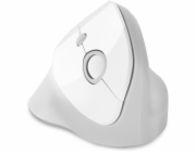 CONNECT IT FOR HEALTH ergonomická vertikální myš, (+ 1x AA baterie zdarma), bezdrátová, BÍLÁ