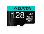 ADATA MicroSDXC karta 128GB Premier Pro UHS-I V30S (R:100/W:80 MB/s) + SD adaptér