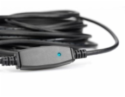 Digitus Aktives USB 3.2 Gen 1 Verlängerungskabel, 15 Meter (schwarz, Repeater Kabel)