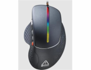 CANYON herní myš APSTAR, 6 programovatelných tlačítek, senzor Sunplus, až 6400 DPI,  opletený kabel,RGB podsvícení, šedá