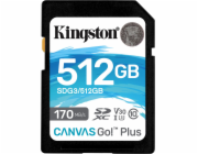 KINGSTON 512GB SDXC Canvas Go! Plus 170R/90W CL10 U3 V30