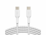 Belkin USB-C na USB-C kabel, 1m, bílý - odolný