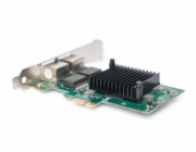 Digitus Karta Gigabit Ethernet PCI Express, dvouportová 32bitový držák s nízkým profilem, čipová sada Intel