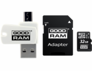 GOODRAM microSDHC karta 16GB M1A4 All-in-one (R:100/W:10 MB/s), UHS-I Class 10, U1 + Adapter + OTG card reader/čtečka