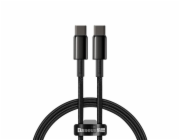 Baseus CATWJ-01 Baseus Tungsten Gold rychlonabíjecí / datový kabel USB-C na USB-C 100W 1m, černá