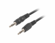 LANBERG Minijack 3.5mm M / M 3 PIN kabel 1,2m, černý