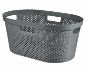 Koš na prádlo Curver Infinity Dots 40L gratitový