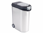 Zásobník Curver na krmivo 20 kg / 54 l metalický bílý