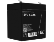 Green Cell AGM VRLA 12V 5.3Ah maintenance-free battery for the alarm system, cash register, toys
