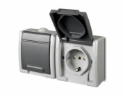 Dvojitá zásuvka ELEKTRO-PLAST AQUANT, IP55