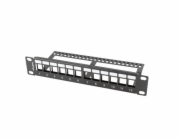 Lanberg Patch panel 1U 10 Blank 12x keystone slot Černá (PPKS-9112-B)