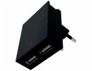 Swissten Síťový Adaptér Smart Ic 2X Usb 3A Power + Datový Kabel Usb / Lightning 1,2 M Černý