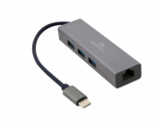 Gembird USB-C GBit adapter + 3x USB 3.1 A-CMU3-LAN-01