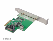 AKASA síťová karta USB 3.2 HOST card, 10Gbps USB 3.2 Gen 2, Interní, 20-pin, PCIe