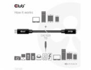 Club3D Prodlužovací kabel USB-C, 5Gbps 60W(20V/3A), 4K 60Hz (M/F), 2m