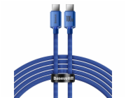 Baseus CAJY000703 Crystal Shine Series Datový Kabel USB-C - USB-C 100W 2m Blue