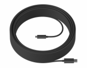 Logitech Strong - USB kabel - USB typ A (M) do USB-C (M) - USB 3.2 - 45 m - plénum, Active Optical Cable (AOC) - pro Room Solution Huddle, Large