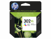HP inkoustová kazeta 302XL tricolor CMY F6U67AE originál