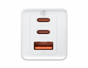 Baseus GaN5 Pro rychlonabíjecí adaptér 2x USB-C + USB-A 65W bílá