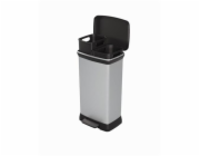 Odpadkový koš Curver Deco Bin Duo 23 l + 23 l stříbrný