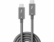 Lindy USB kabel - USB-C (M) na USB-C (M) - USB4 / Thunderbolt 3 / Thunderbolt 4 - 1 m - pasivní, kulatý, USB napájecí zdroj (100 W)