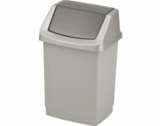 Odpadkový koš Curver, stříbrná/šedá, 15 l, 235 x 235 x 438 mm