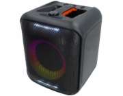 Nedis SPPT2450BK - Reproduktor Bluetooth® Party | 150 W | Rukojeť | Párty osvětlení | Ekvalizér | Černá / Oranžová