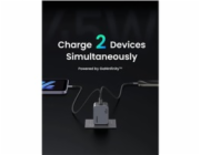 UGREEN síťová rychlonabíječka Nexode Pro 45W 2-Port USB-C, GaN, stříbrná