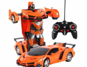 LeanToys Auto Robot 2v1 Dálkové ovládání R/C Světlo Zvuk Drift Oranžový