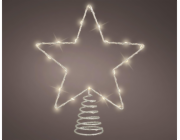 Dekorace hvězda s LED osvětlením, 27 cm, bílá