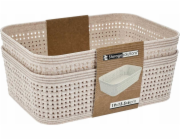 Storage Solutions Plastové organizační koše, 19 x 13,5 x 6 cm, 2 ks.